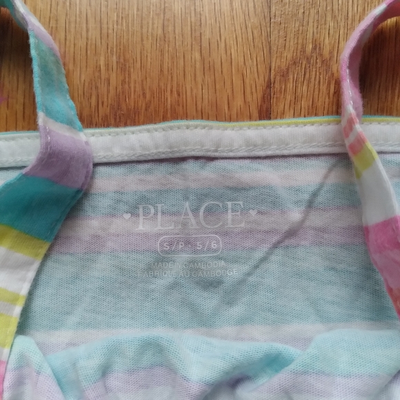 Children's Place Girls Rainbow Tanktop Striped Sleeveless Top Size 5 - Picture 15 of 16